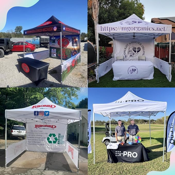 Custom Canopy Tent Top with Logo 10x10 | Pop Up Vendor Tent - Image 8