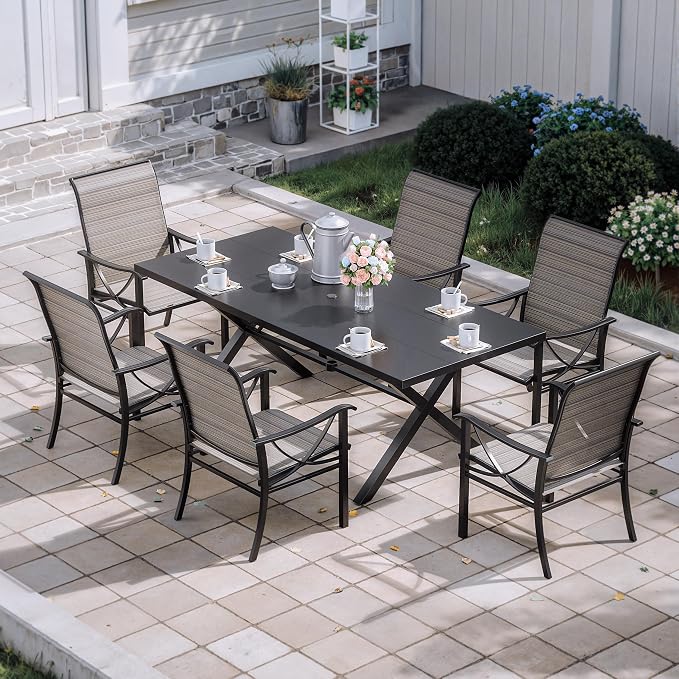 Kurapika 7-Piece Patio Dining Set, Patio Furniture Set - Image 2