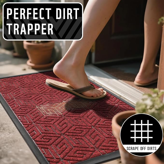 Yimobra Large Door Mat 36x24, All-Weather Waterproof Outdoor Mats - Image 4