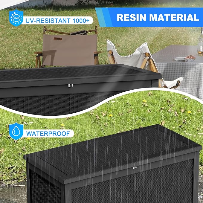 260 Gallon Outdoor Storage Box – Resin Deck Box - Image 3