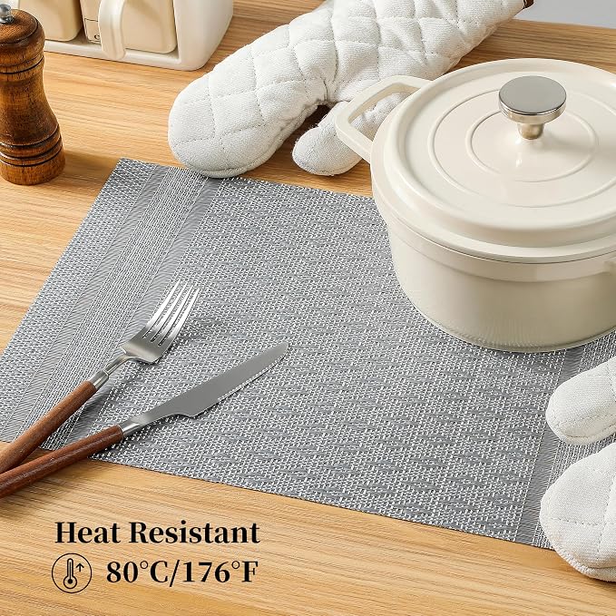 Leetaltree Lunar Grey Placemats Set of 4 - Image 4