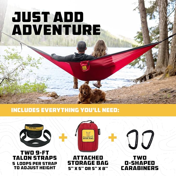 Wise Owl Outfitters Camping Hammocks Duo - Image 3
