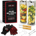 BLAZIN' GRILL Rolling Grill Basket by BlazinGrill