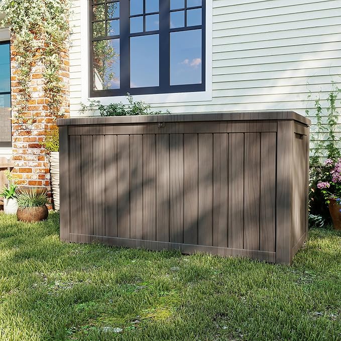 200 Gallon Outdoor Storage Box Waterproof, Resin Deck Boxes - Image 5