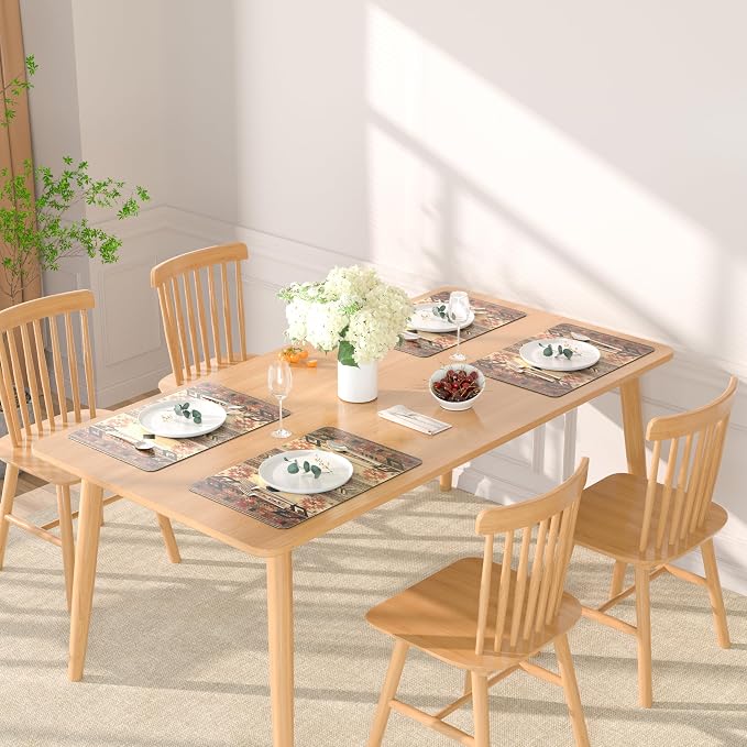 QIYI Placemats Set of 4, 12x18 Inch Faux Leather Place Mats - Image 7