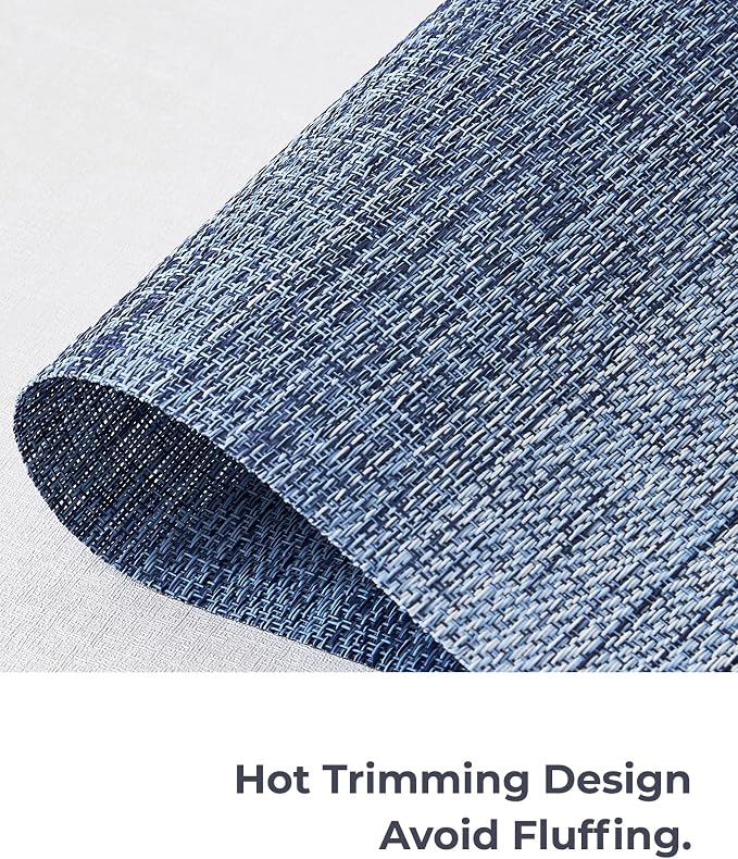 Leetaltree Gradient Blue Woven Placemats Set of 6 - Image 7