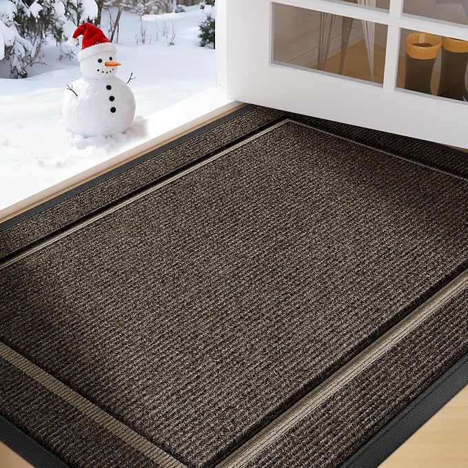Front Door Mat Outside Entrance Indoor Doormat, Outdoor Door Mats by IMHOME