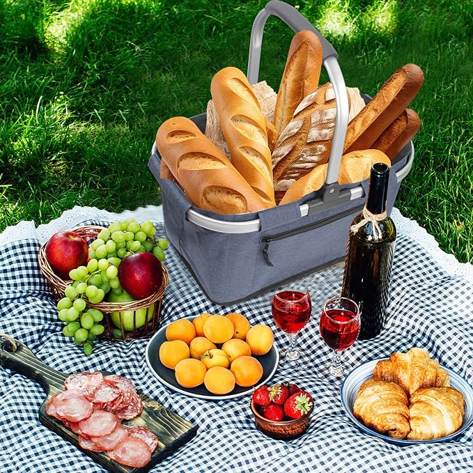 Picnic Basket, SIYUAN Shopping Basket - Image 5