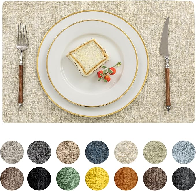 Romanstile Vinyl Placemats Set of 12-12 X 17 Inch by Romanstile