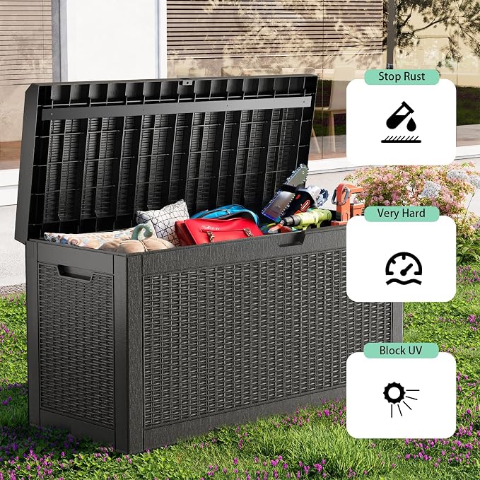 60 Gallon Outdoor Storage Box – Resin Deck Box - Image 4