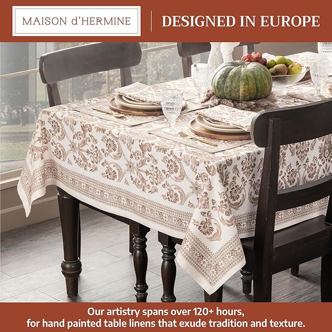 Maison d' Hermine Table Cloth Rectangle Table 100% Cotton 60 x 120 Inches Fall - Image 2