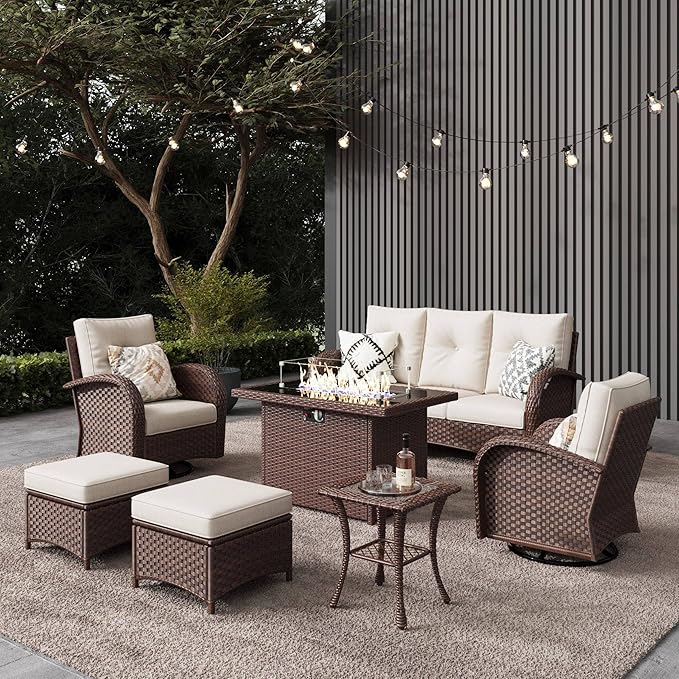 LayinSun 7 Pieces Outdoor Patio Furniture Set by LayinSun