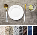 LEXMORE Placemats Set of 6 Vinyl/Plastic Woven Place Mats by lexmore