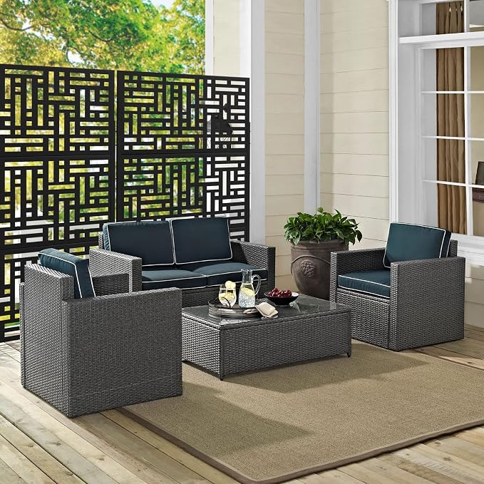 Metal Privacy Screen 72" H47 W, Freestanding Decorative Outdoor Panel - Image 7