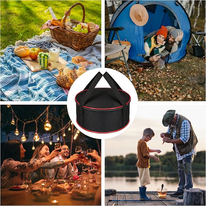 Camping Tableware Organizer Outdoor Hiking Plate Dishes Bowl Pot Storage Bag - Image 2