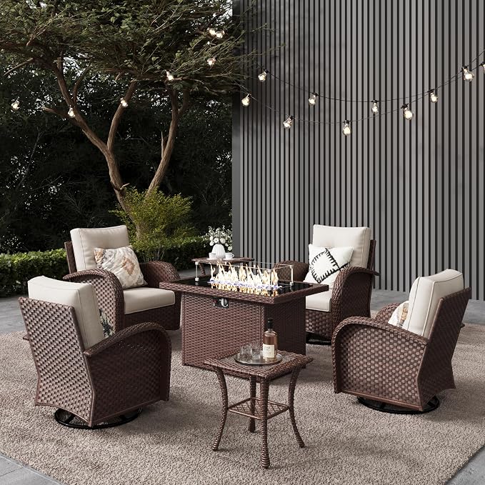 LayinSun 7 Pieces Outdoor Patio Furniture Set by LayinSun