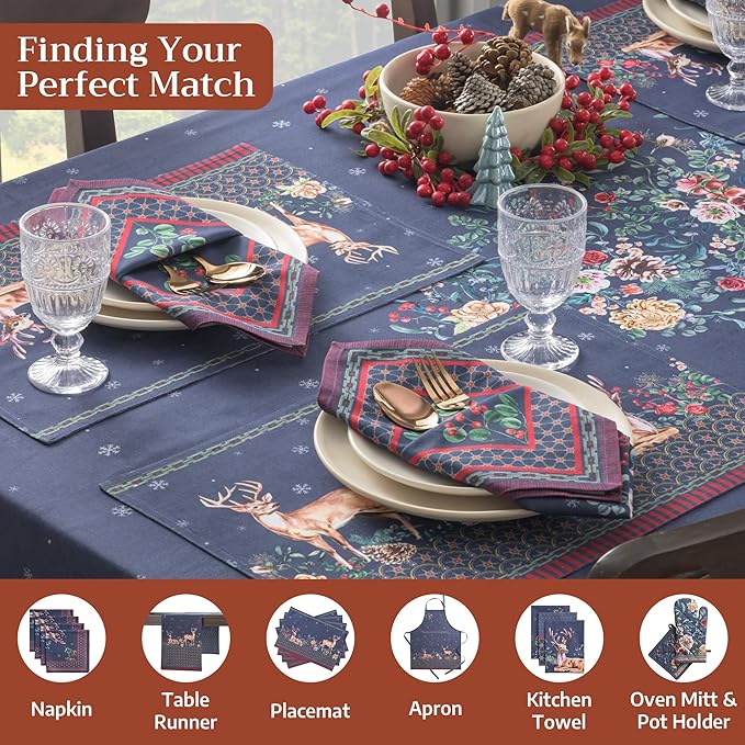 Maison d' Hermine Table Cloth Square Table 100% Cotton 54 x 54 Inches Fall - Image 4