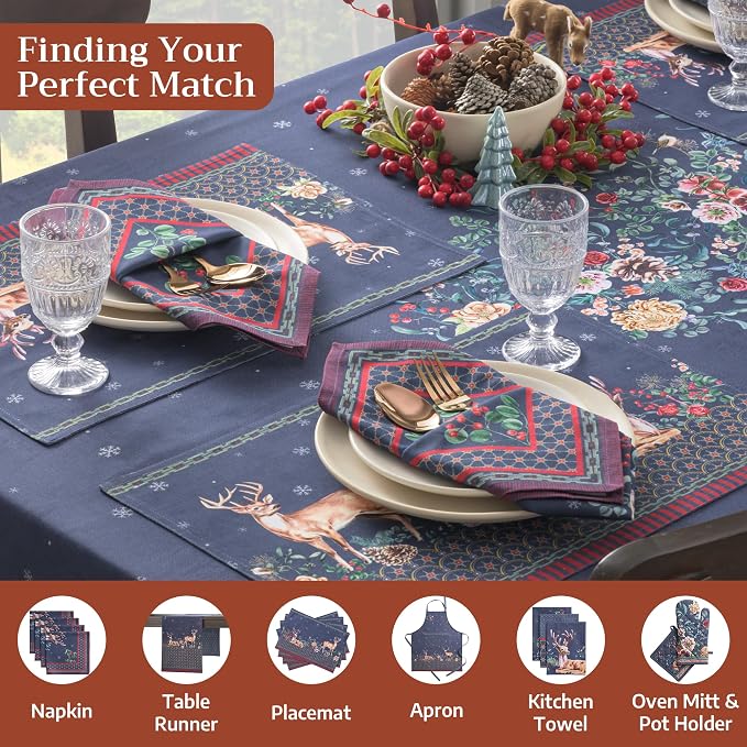 Maison d' Hermine Table Cloth Rectangle Table 100% Cotton 54 x 72 Inches Fall - Image 4