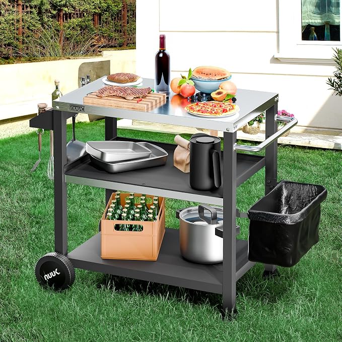 NUUK 3-Shelf Grill Cart for Outdoor - Image 8
