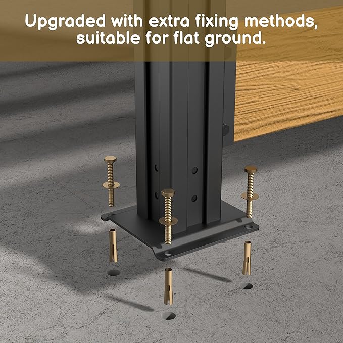 MUPATER 5ft H×3.3ft W No Dig Wooden Privacy Screen, 2 Way to Use, Ideal Outdoor - Image 4