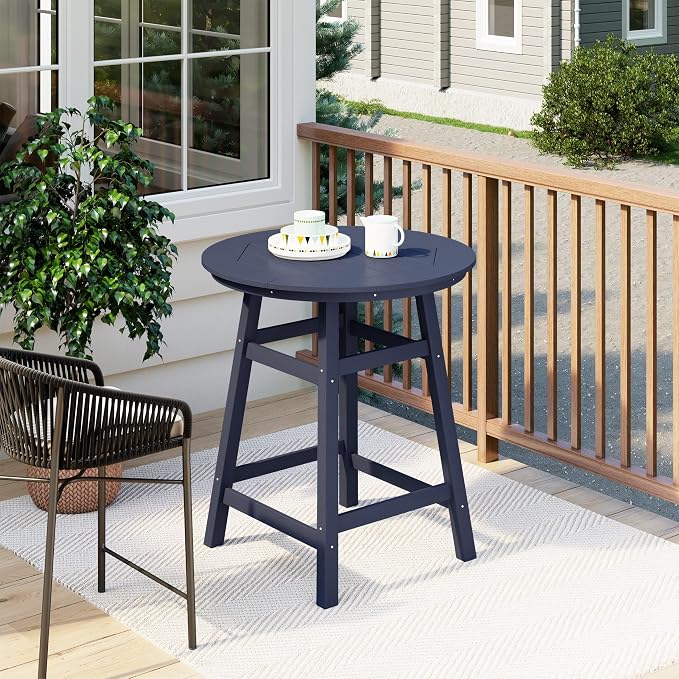 Costaelm Patio Bistro Table, Outdoor Bistro Dining Pub Table - Image 2