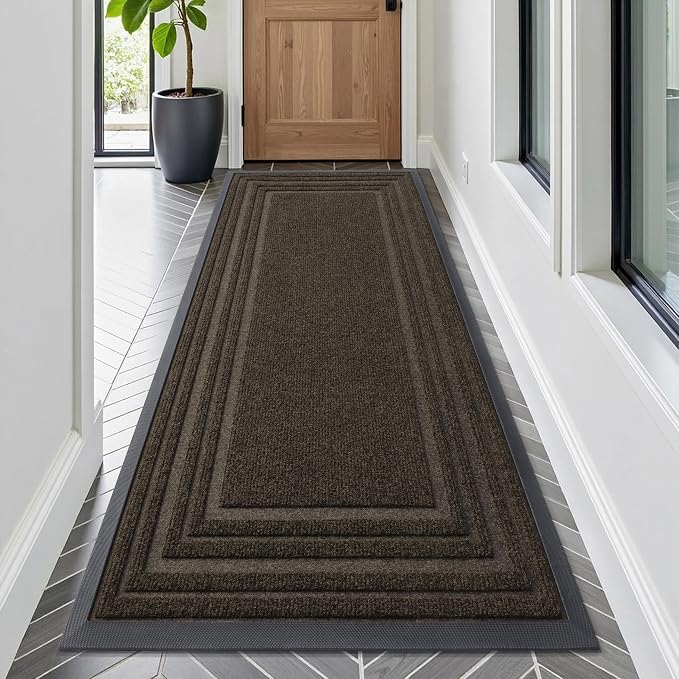 Buganda Front Door Mat Indoor Outdoor Entrance, Non-Slip Natural Rubber Doormats by Buganda