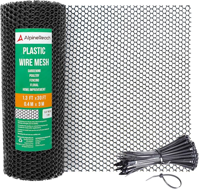 AlpineReach Plastic Wire Mesh 1.3ft x 30ft Fence Roll by AlpineReach
