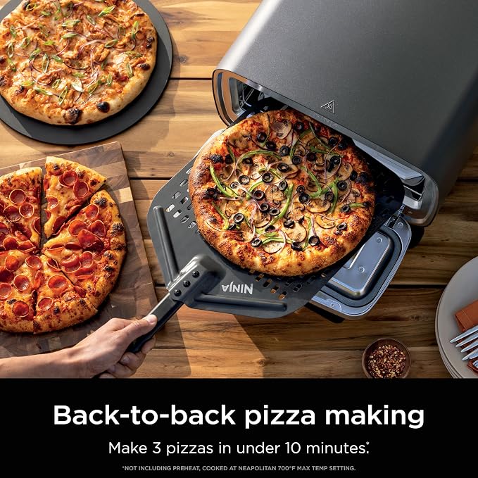 Ninja Artisan Outdoor Pizza Oven, 3-minute Pizza, Neapolitan, Thin Crust - Image 8
