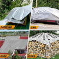 Waterproof Tarp, 10 x 20 ft, 16 Mil Polyethylene, Silver and Black