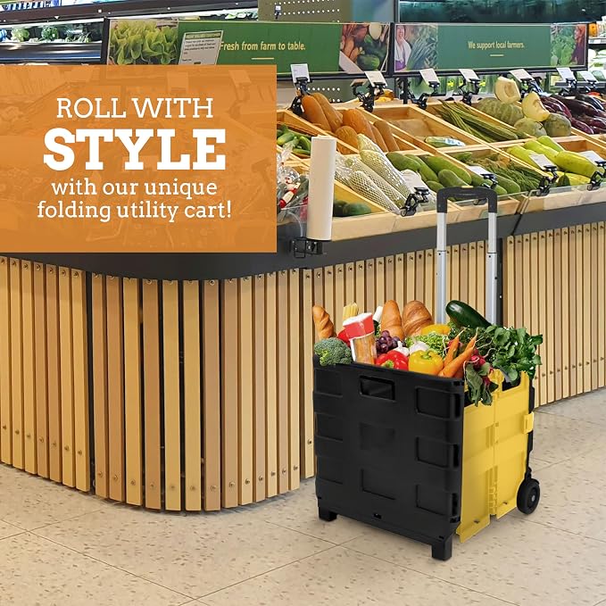 Inspired Living Ultra-Slim Rolling Collapsible Storage Pack-N-Roll Utility-carts - Image 9
