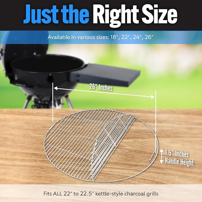 SnS Grills Slow ‘N Sear EasySpin Charcoal Grill Cooking Grate - Image 5