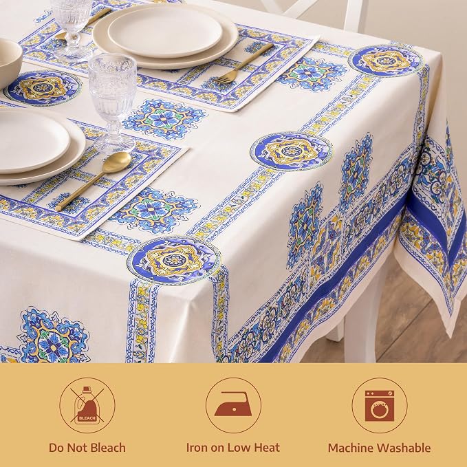 Maison d' Hermine Premium Table Cloth Rectangle Table 100% Combed Cotton 90 x - Image 8