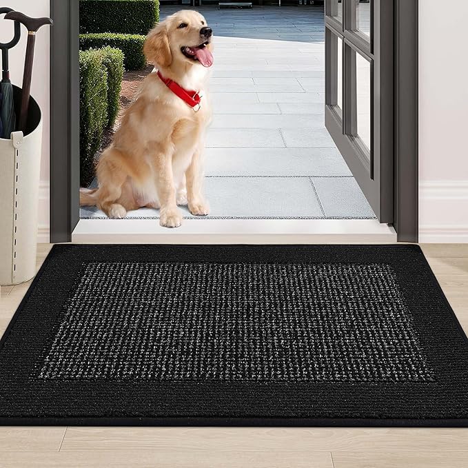 BEQHAUSE Indoor Door Mat 24" x 36", Dirt Trapper Door Mats Non-Slip Entryway by BEQHAUSE