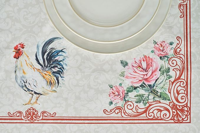 Maison d' Hermine Table Cloth Square Table 100% Cotton 60 x 60 Inches - Image 8