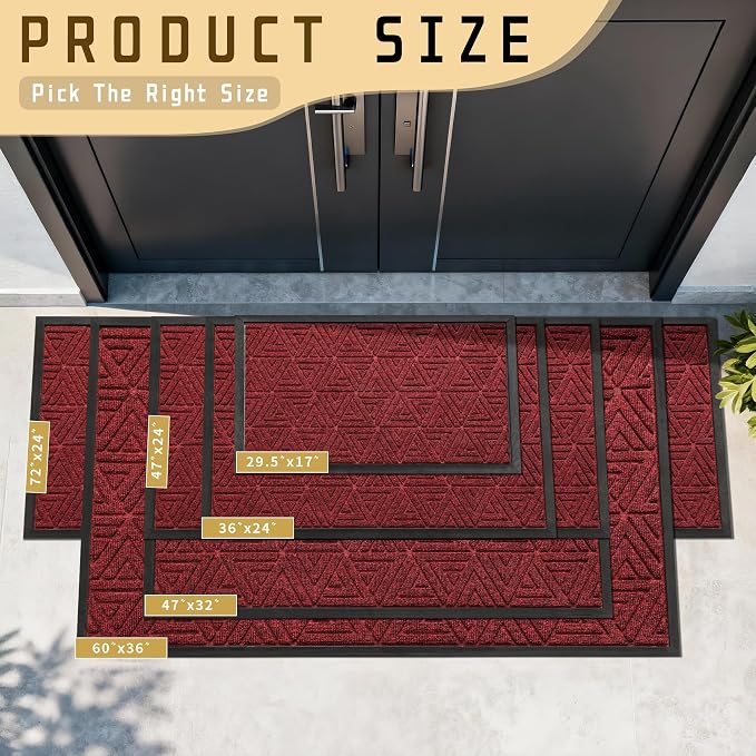 Yimobra Large Door Mat 47x24, All-Weather Waterproof Non-Slip Welcome Matt - Image 7
