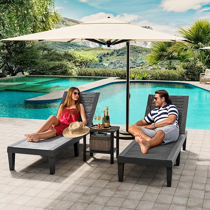 Adirondack Square Outdoor Side Table, 2-Tier Small Outdoor Table - Image 7