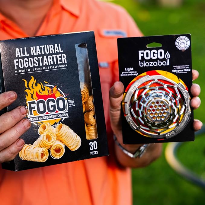 FOGO Super Premium Hardwood Lump Charcoal 17.6 Pound Bag, Fogostarters Natural - Image 3