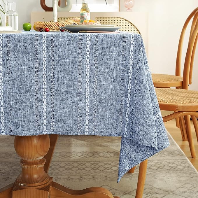 Chassic 60 x 120 inches Farmhouse Style Linen tablecloths, Wrinkle Resistant - Image 7