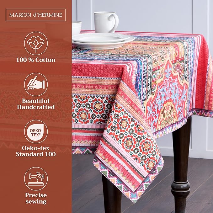 Maison d' Hermine Table Cloth Rectangle Table 100% Cotton 60 x 108 Inches Fall - Image 2