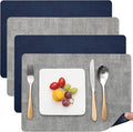 Myir JUN Placemats Dual Sided, Faux Leather Place Mats Set of 4 Indoor Placemat by MyirJUN