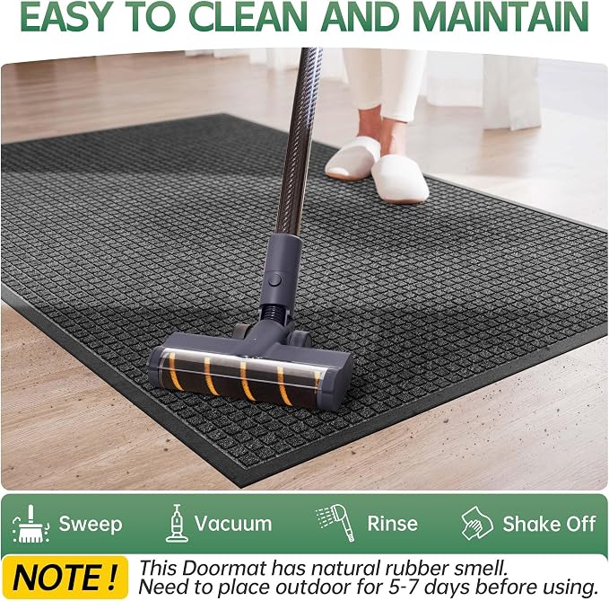 Front Door Mat Outside Entrance, All Season Weather Outdoor Doormat, Natural - Image 5