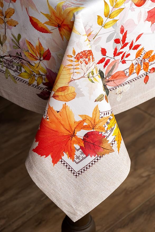 Maison d' Hermine Table Cloth Rectangle Table 100% Cotton 60 x 108 Inches Fall - Image 8