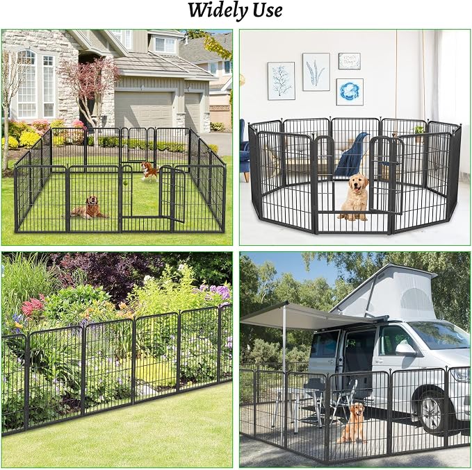Garden Fence with Gate Metal Fencing Outdoor - Image 6