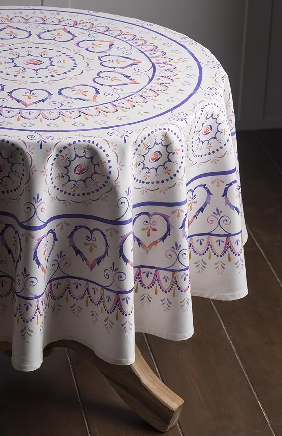 Maison d' Hermine Table Cloth Round Table 100% Cotton 69 Inches Tablecloth - Image 9
