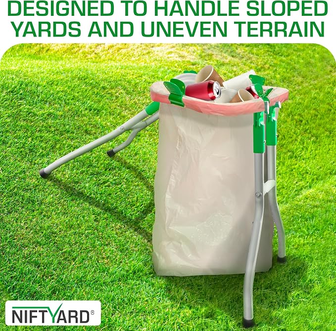 Small Trash Bag Holder, 13 Gallon Plastic Bag Capacity, Works on Slopes - Image 4
