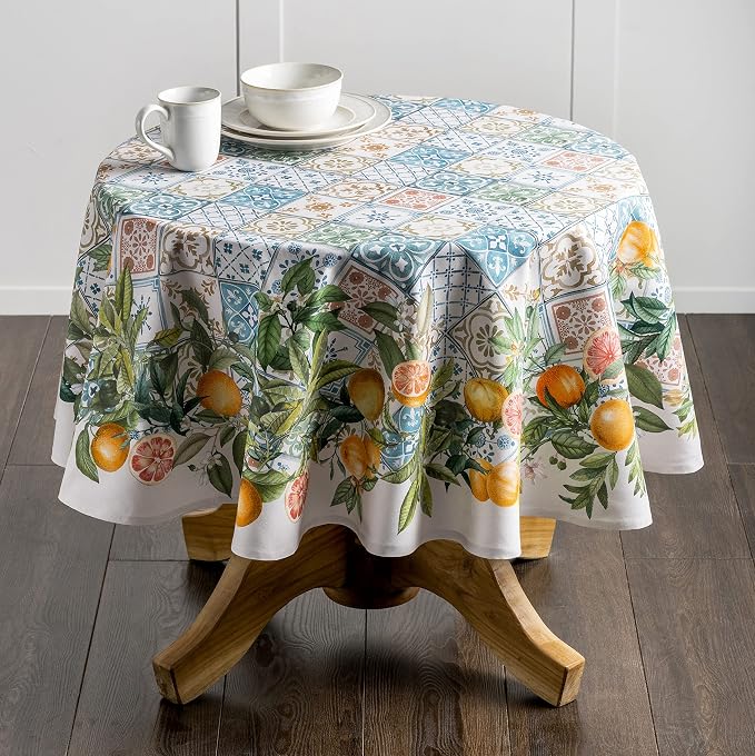 Maison d' Hermine Table Cloth Round Table 100% Cotton 69 Inches Tablecloth - Image 9