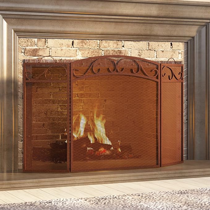 Fire Beauty Fireplace Screen 3 Panel - Image 5