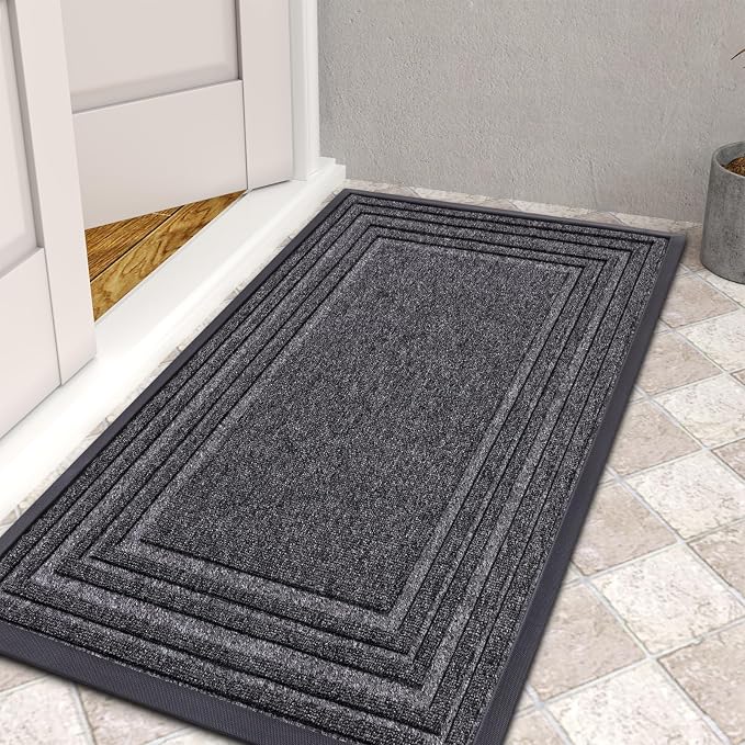 Buganda Front Door Mat Indoor Outdoor Entrance, Non-Slip Natural Rubber Doormats - Image 8