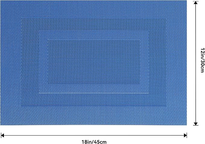 Leetaltree Blue Frame Placemats Set of 12 - Image 9