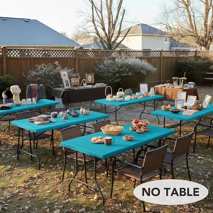 LUSHVIDA 6 Packs Vinyl Tablecloths - Image 2